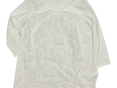 Top 3 4 Sleeve By J. Jill In White, Size:Xs Sale