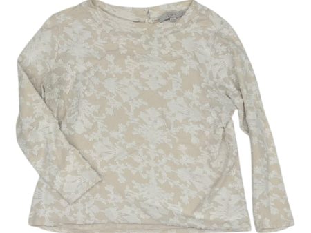 Top Ls By Loft In Cream & White, Size:Lp Supply