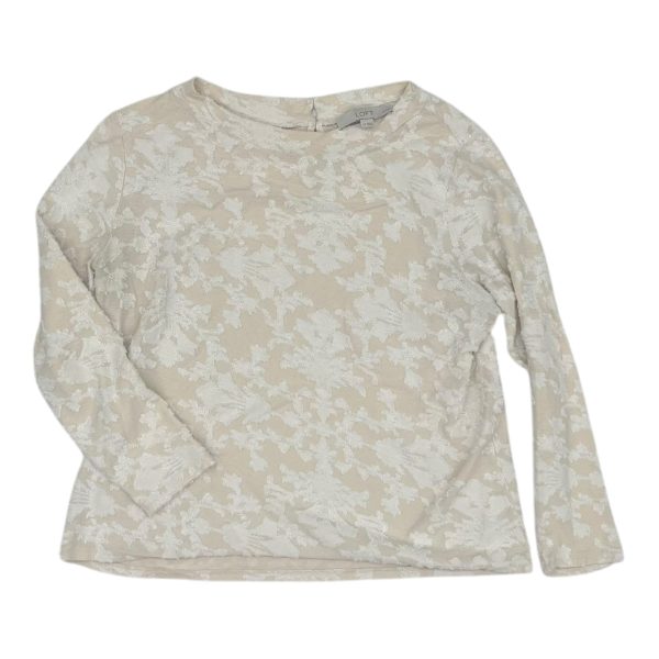 Top Ls By Loft In Cream & White, Size:Lp Supply