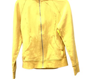 Athletic Jacket By Lululemon In Yellow, Size: 8 For Sale