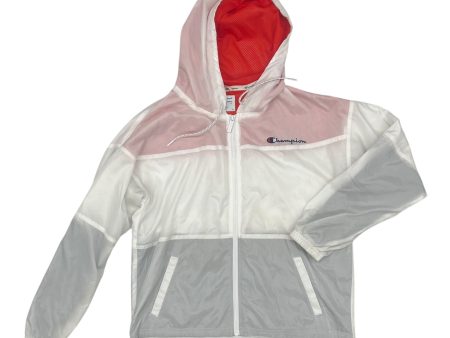 Athletic Jacket By Champion In White, Size:M Sale