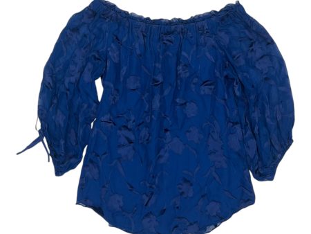 Blouse 3 4 Sleeve By White House Black Market In Blue, Size:Xs For Sale