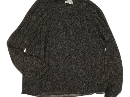 Blouse Ls By Loft In Black, Size:L Fashion