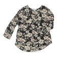 Blouse 3 4 Sleeve By Fun 2 Fun In Black & Cream, Size:L Supply