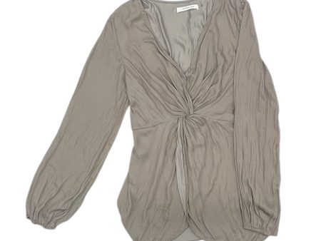 Blouse Ls By Mustard Seed In Taupe, Size:L Online