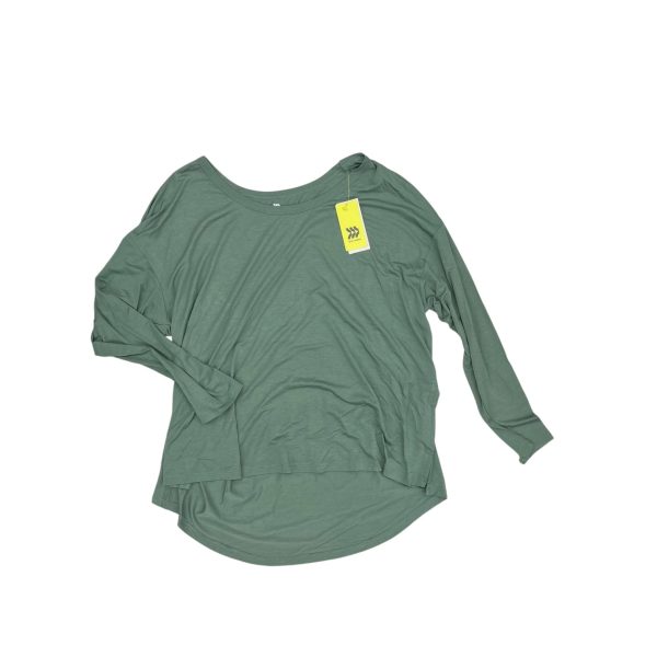 Athletic Top Ls Crewneck By All In Motion In Green, Size:Xxl Cheap