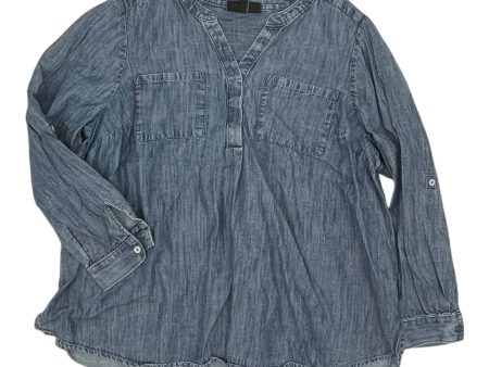 Top Ls By Lane Bryant In Blue Denim, Size:16 Discount