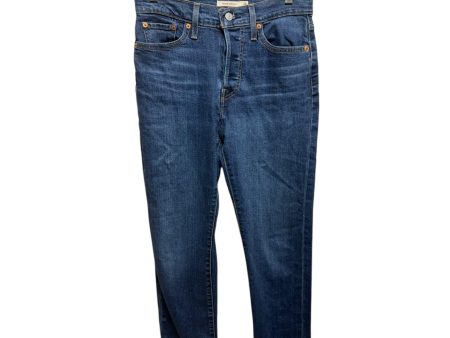 Wedgie Jeans Straight By Levis In Blue Denim, Size: 6 For Sale