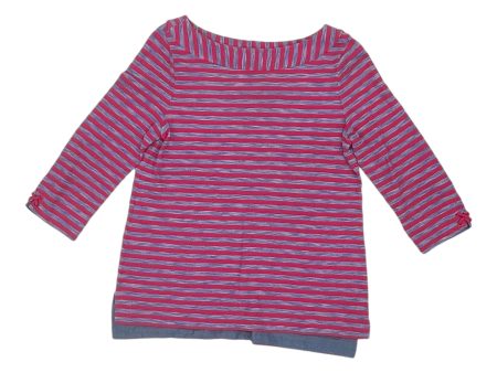 Top 3 4 Sleeve By Talbots In Blue & Pink, Size:M on Sale