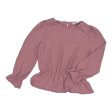 Blouse Ls By Zenana Outfitters In Pink, Size:L Sale