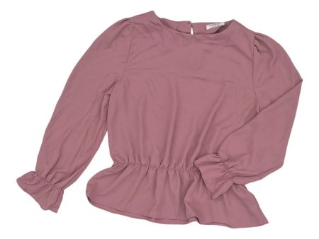 Blouse Ls By Zenana Outfitters In Pink, Size:L Sale