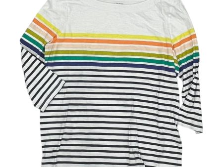 Top 3 4 Sleeve By Loft In Striped Pattern, Size:Xl Supply