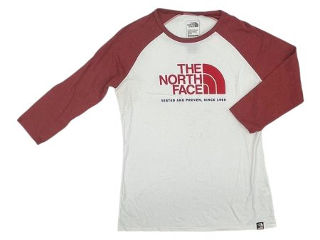 Athletic Top Ls Crewneck By The North Face In Red & White, Size:M Discount