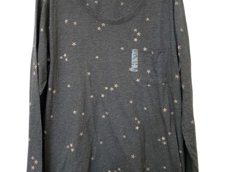 Top Long Sleeve By Ana In Grey, Size: Xxl Online Sale