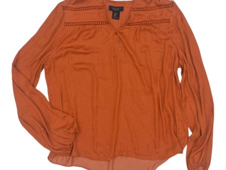 Blouse Ls By Rachel Roy In Orange, Size:M For Discount