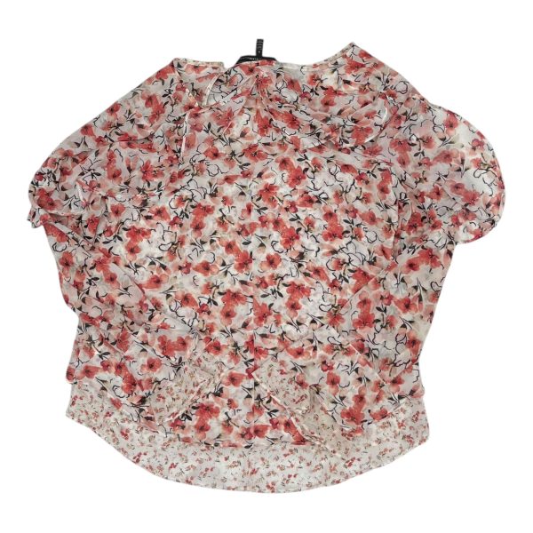 Blouse Ls By White House Black Market In Pink & White, Size:S Sale