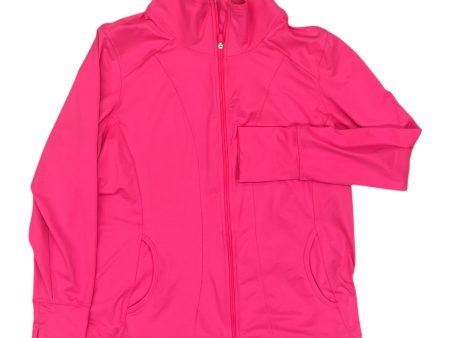 Athletic Jacket By Exertek In Pink, Size:2X Hot on Sale