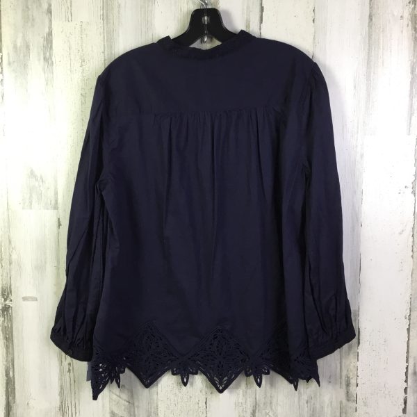 Top Long Sleeve By Chicos In Navy, Size: Xl For Sale