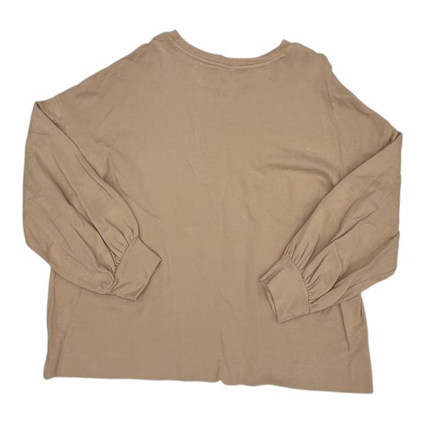 Top Ls By Loft In Tan, Size:2X For Cheap