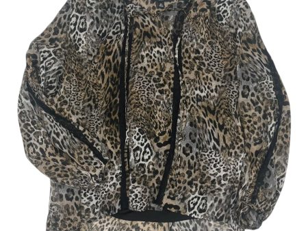 Blouse Ls By Agb In Animal Print, Size:3X Sale