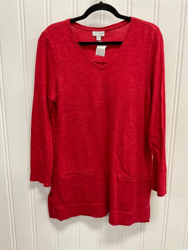 Top Long Sleeve By J. Jill In Red, Size: M Supply