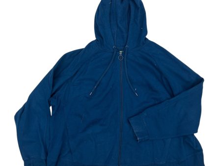 Athletic Jacket By Tek Gear In Blue, Size:4X Fashion