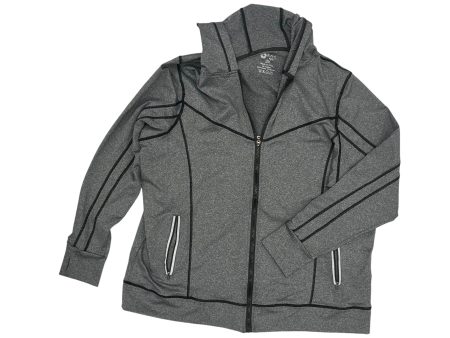 Athletic Jacket By Rag In Grey, Size:3X Online Sale