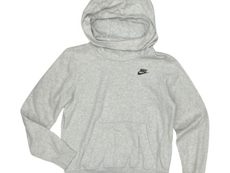 Athletic Top Ls Hoodie By Nike In Grey, Size:S Online Sale