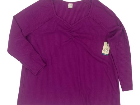 Top Ls By Terra & Sky In Purple, Size:2X For Sale