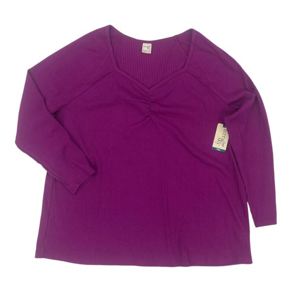 Top Ls By Terra & Sky In Purple, Size:2X For Sale