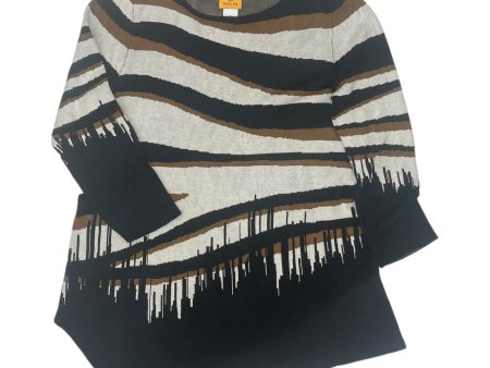 Top 3 4 Sleeve By Ruby Rd In Black & Tan, Size:M For Sale