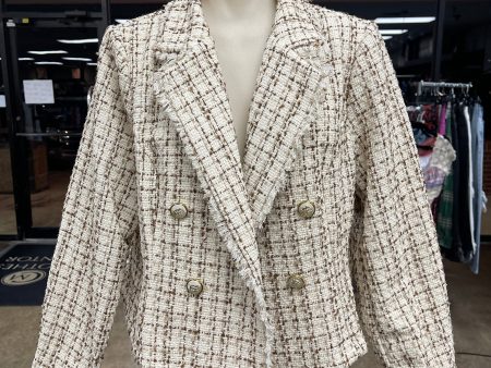 Blazer By Shein In Brown & Cream, Size: 1x Cheap