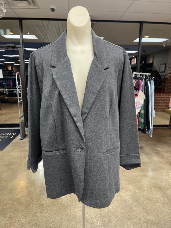 Blazer By Cato In Grey, Size: 1x Fashion